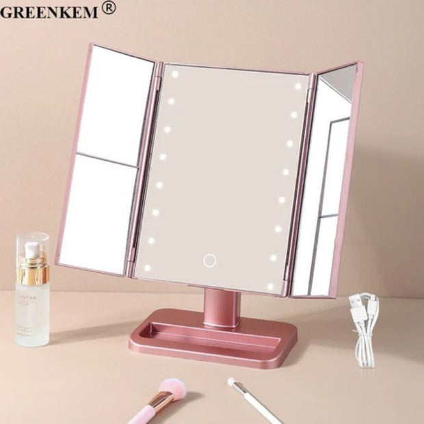 miroir de maquillage led grossissant.